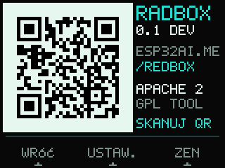 O RADBOX — ekran RADBOX