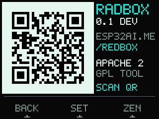 About — RADBOX screen