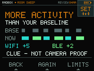 Room Sweep — RADBOX screen