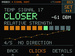 Signal Hunt — RADBOX screen