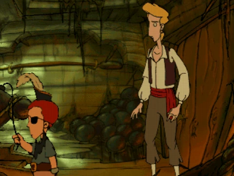 Ta sama scena z trybem CRT: drobne linie skanowania i maska obrazu