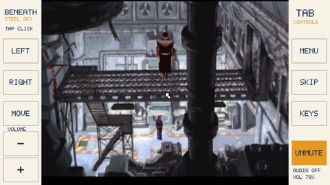 Beneath a Steel Sky on the Tab5 screen
